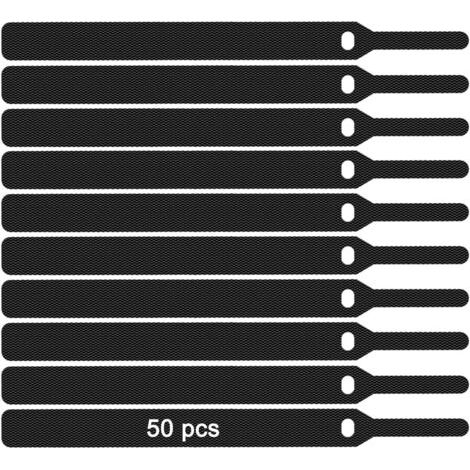 50er-pack Kabelbinder, Wiederverwendbare Und Verstellbare Schwarze Kabelbinder, 10 Mm X 120 Mm