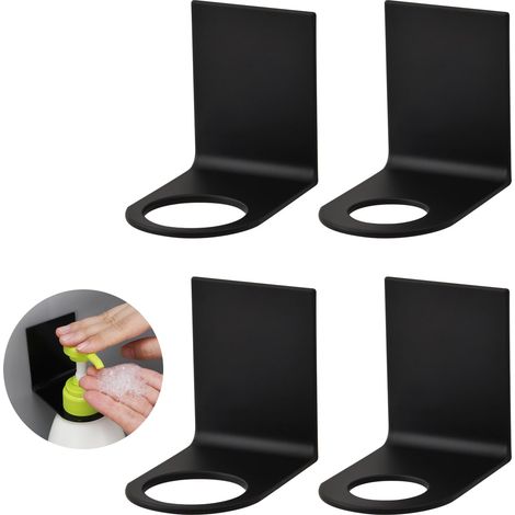 4 X Wandmontierte Flaschenhalter Für Seifenspender/leere Pumpflasche/shampoo- Und Duschgelspender/seifenspender