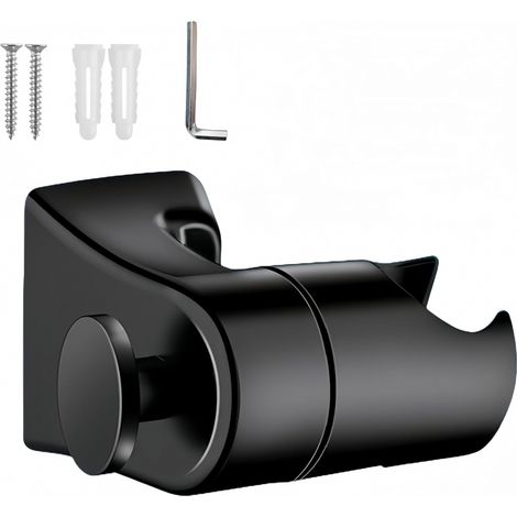 Robuste 360° Duschhalterung – Verstellbar – Mit Montagematerial – Schwarz