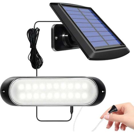 Hängende Solarlampe Für Innen- Und Außenbereich, Ip65 Wasserdicht, 20 Led Solarlicht Für Schuppen Mit Kettensteuerung, Solarlampen Für Garten, Garage, Weg [energieklasse A+++]
