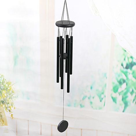 Noir - Außenglockenspiel, Großes Außenglockenspiel, Wunderbares 6-röhren-aluminium-glockenspiel, Trostgeschenk Und Souvenir Für Familie, Freunde, Garten Und Terrasse