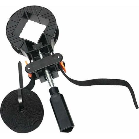 Verstellbarer Eckspanngurt, 4-backen-eckklemme, Spanngurt-winkelklemme, Geeignet Für Schubladenecken, Holzrahmen (schwarz) - Liaiki