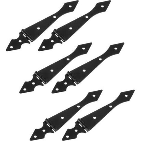 6er-set Bandtürbänder, 5,7-zoll-schuppentürbänder, Robuste Torbänder, T-förmige Türbänder Mit Schrauben, Geeignet Für Holzzäune Und Tore