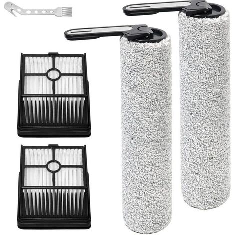 Rotierende Bürste + Filter Ersatzteile Für Redkey W15, Vozascly W15 Staubsauger Zubehör, 2 Rollenbürsten + 2 Hepa-filter + 1 Reinigungsbürste