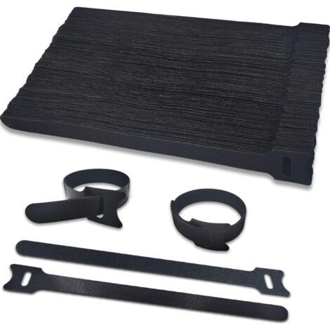 Kabelbinder 100 Stück Klettverschluss Kabelbinder Band 200mmx12mm Wiederverwendbare Kabelmanagement Einfach Zu Schneiden Zum Aufräumen Und Organisieren Aller Kabel, 12mm Breit Nicht Klebend Hook & Loo