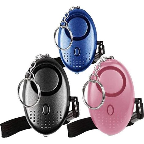 3 Stück Notfall-personenalarm, 130 Db Sicherheitsalarm Mit Led-taschenlampe Für Kinder/frauen/senioren