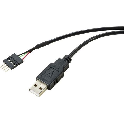 Trywise Usb-kabel Usb 2.0, 4-poliger Stiftleistenanschluss, Usb-a Stecker, 0,40 M, Schwarz, Rf-geflechtabschirmung, Rf-5719750 C306432