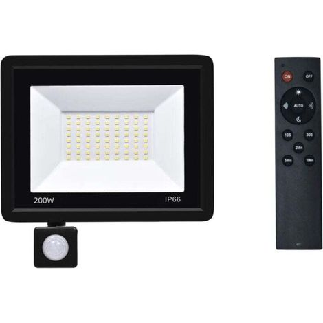 200w Led-außenstrahler Mit Bewegungsmelder, 72 Leds Superhelles Kaltweißes Licht, 6500k 16000 Lm Ip66 Wasserdicht, Beleuchtung Mit Sensor Für Garten, Terrasse, Garage