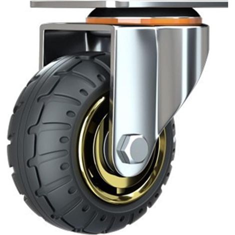 Roulette, Universelle Gummiräder – Ersatzrollen Für Wagen, Drehbare Plattenrollen, Flache Gummiräder, Gummiräder – 1 Stück (größe: 3" Universalrad)