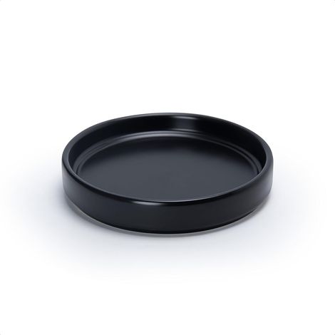 Schwarze Keramik-blumentopf-untersetzer, 15,5 Cm Außendurchmesser, Geeignet Für Innen- Und Außenbereich, 1 Stück