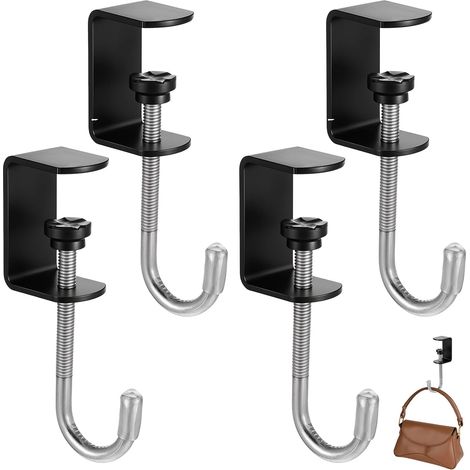 Büroklammern Unter Dem Tisch, Haken Zum Aufhängen Von Taschen Für Das Büro, Verstellbarer Metallhaken, Kopfhörerhalter, Organizer Für Handtaschen, Aufhängeclip Zur Reduzierung Der Unordnung