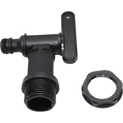 Kunststoffhahn Für 1000-liter-ibc-tank, Adapter Für Wasserbehälter, Schlauchanschluss Für Regenwassersammler Oder Kraftstofftank (kunststoff)