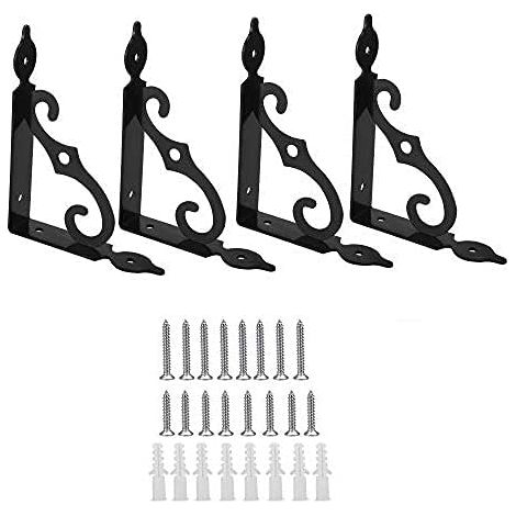 4 Stück Wandregal-winkel Aus Eisen, Dreieckige Regalhalterungen, 90 Grad Befestigungswinkel Für Regale, 140x110 Mm, Robuste Regalwinkel Für Küche, Werkstatt Und Geschäft