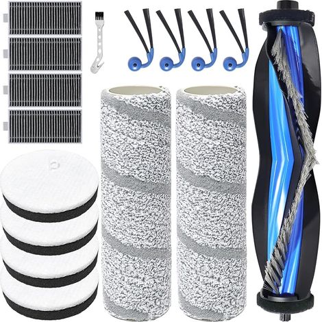 Zubehör Für Den Saugroboter Ecovacs Deebot X11 Omnicyclone: 1 Hauptbürste, 2 Rotationsbürsten, 4 Baumwollfilter, 4 Filter, 4 Seitenbürsten