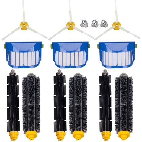 Kompatibel Mit Irobot Roomba 600er Serie 694 692 690 680 660 665 651 650 614 & 500er Serie 595 585 564, Seitenfilterbürste, Flexible Bürste