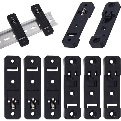 Satz Von 10 Din-schienen-halterungen, 76 X 20 X 8 Mm, Universelle Rechteckige Nylon-montagehalterungen, Industrielle Elektrische Klemmen Für Schalter
