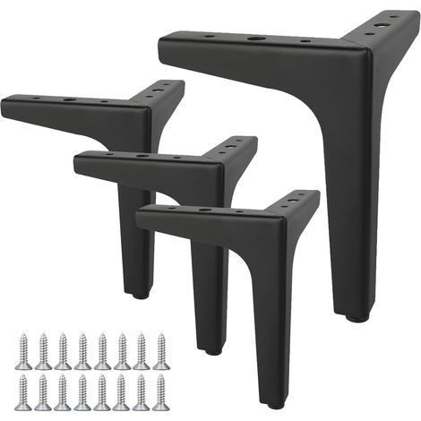 4 Möbelbeine, Sofabeine, Tragkraft Bis Zu 800 Kg, Metall-tischbeine, Tischstützbeine Mit Schrauben, Geeignet Für Sofas, Tv-möbel, Couchtische, Schränke Und Nachttische, 13 Cm (schwarz)