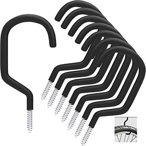 8-teiliger Fahrradhalter, Vielseitig Einsetzbarer Fahrradständer Zum Schrauben, Für Unterstand, Garage, Garten, Kunststoffbeschichtung Für Wand-/deckenmontage
