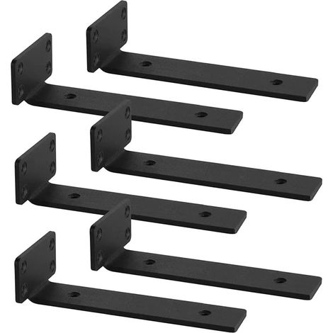 Winkel Für Wandregal, 25 Cm Befestigungswinkel, Wandregalhalterung, Schwerlast-winkel, Wandregalhalterung, 6er-pack