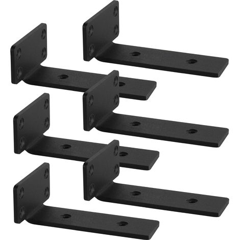 Equerre Wandregal, 15 Cm Befestigungswinkel, Wandregalhalterung, Schwerlast-winkel, Wandregalhalterung, 6er-pack