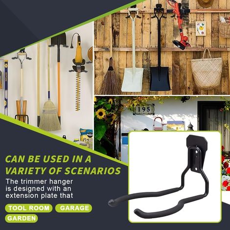 Wandhaken Für Garage, Kantenschneider-haken, Schwere Wandhalterung Für Rasenmäher, Gartenwerkzeuge, Besen, Schaufeln, Rechen (4er-pack)
