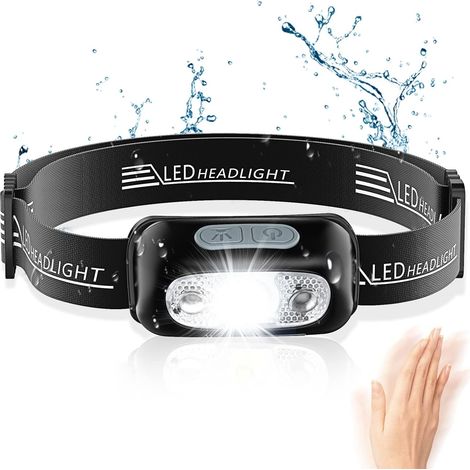 Stirnlampe, Leistungsstarke Led-stirnlampe Mit Bewegungsmelder, Wasserdicht Ipx6, 4 Lichtmodi, Professionelle Usb-aufladbare Stirnlampe Für Camping, Wandern, Laufen