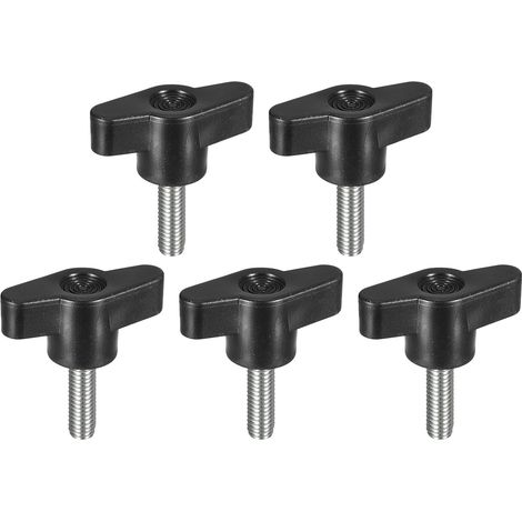 5 Stück Sterngriffschrauben, Daumenschrauben Aus Kohlenstoffstahl M6 X 20 Mm In T-form Für Den Schnellen Austausch Von Handfestziehbaren Sterngriffschrauben