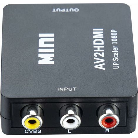 Rca-auf-hdmi-adapter, Av-hdmi-1080p-adapter, Composite-rca-cvbs-av-auf-hdmi-audiovideokonverter. Für Ps2/wii/xbox/snes/n64/vhs/videorecorder/dvd, Unterstützt Pal/ntsc Mit Kabel