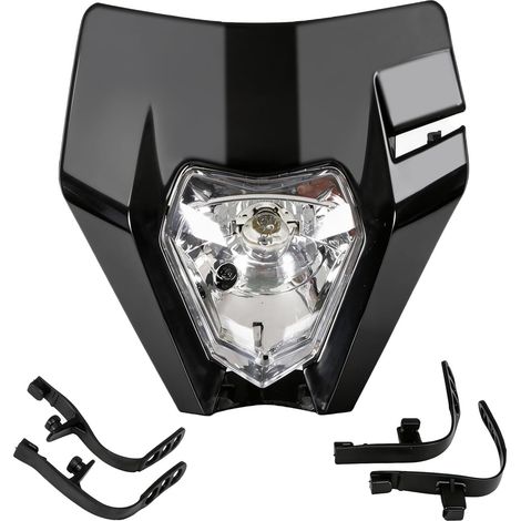 Phare Moto, Motorrad-scheinwerferabdeckung, Vordere Scheinwerferblende Für 50cc Motorräder, Ktm Exc250 Sx250 Sxf250 Exc450 Sx350 Sxf450 Exc525 640lc4 Dirt Bike Enduro Atv Roller - Schwarz