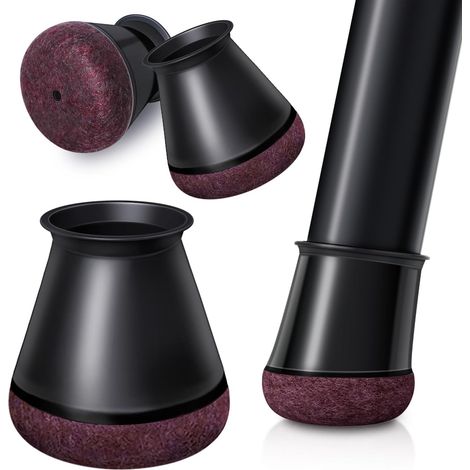24 Stück Stuhlbeinschoner, Schwarz Für Stuhlbein-endkappen, Bodenschoner Aus Silikon, Filzgleiter Für Stühle, Geräuschreduzierung Und Kratzerschutz (klein, Schwarz)