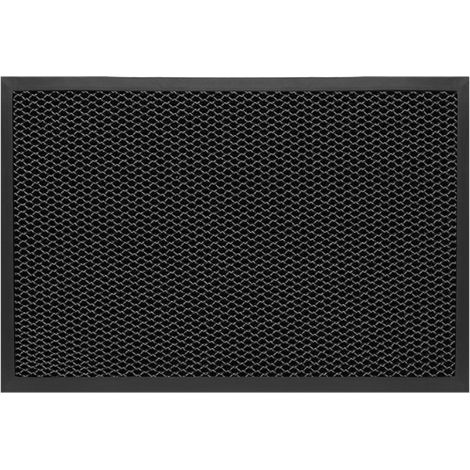 Schwarze Eingangsmatte Für Draußen, 43 X 76 Cm, Rutschfeste Und Wasserdichte Inneneingangsmatte, Flaches Profil, Waschbare Fußmatte Für Tür, Garten, Terrasse