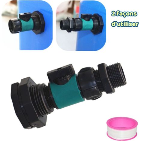 Entleerungsventil-kit Für Regenwassertank, Anschlusszubehör Für Schlauch, Wasserdichter Adapter Für Tank, Entleerungsadapter, Schlauchadapter (2 Anwendungen)