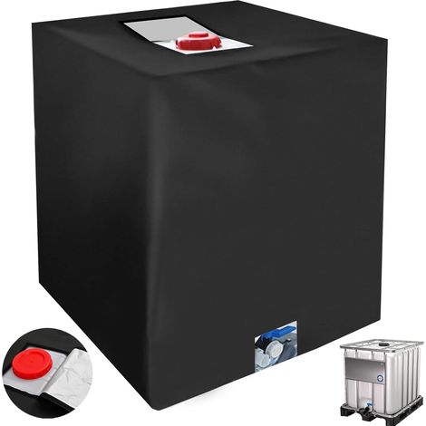 Wasserbehälter-abdeckung, Plane Für 1000l Ibc-behälter, Uv-beständige Abdeckung Für Ibc-container, Schutzhülle Für Behälter Mit Reißverschluss, 120x100x116cm