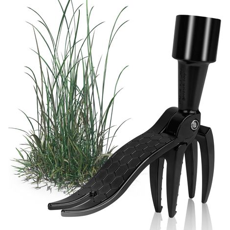 Manueller Unkrautentferner, Unkrautstecher Aus Stahl Mit Fußpedal, Stehendes Unkrautjäten, 4-zackiges Werkzeug Zum Ausgraben Von Wurzeln, Gartenwerkzeuge Für Garten Und Rasen