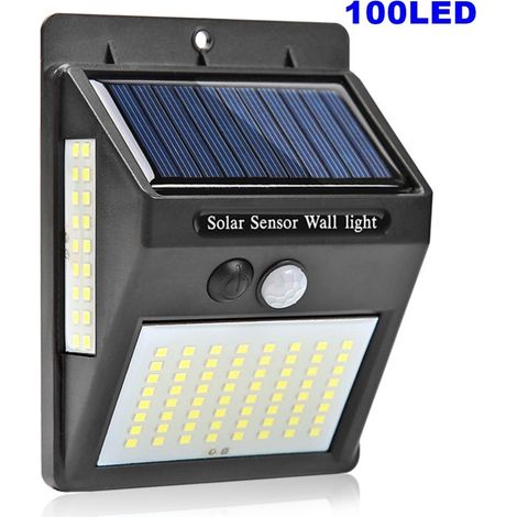 2 Stück Solarleuchten Für Außenbereich, 100 Led Solar-außenleuchten Mit Bewegungsmelder, 300° Weitwinkel-solarbeleuchtung