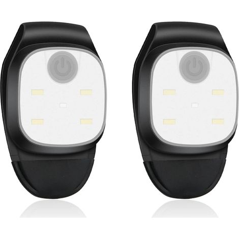 Led-stirnlampe 2er-pack Brustlampe Lauflicht Mit 4 Lichtmodellen Sicherheitsleuchte Mit Clip Für Outdoor-sport, Laufen, Camping [energieeffizienzklasse A+++]