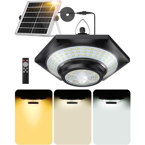 Solarleuchte Für Innen- Und Außenbereich Mit 228 Leds, 4000 Lm, 5 Modi, Bewegungsmelder, 3 Farbtemperaturen, Solar-außenleuchte Mit 4400 Mah Akku Für Weg Und Garten [energieeffizienzklasse A+++]