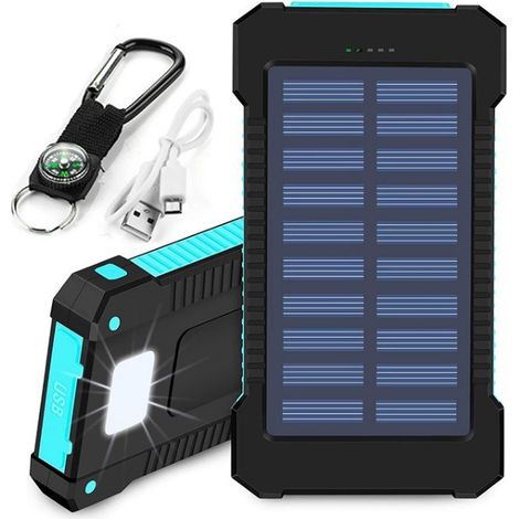 Externe Powerbank, Solarladung, Externes Ladegerät Für Iphone/ipad Und Andere Intelligente Geräte