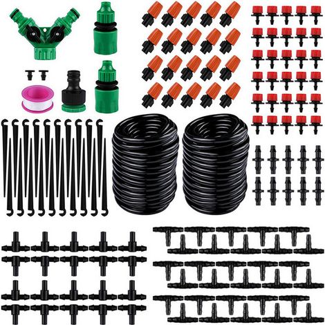Bewässerungssystem Garten, Tropfbewässerungsset, Automatisches Tropfbewässerungsset Mit 20 M Schlauch, Automatisches Bewässerungsset Für Garten, Rasen, Gewächshaus, Pflanzen