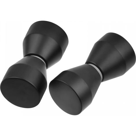 2er-set Duschtürgriffe Aus Aluminium, Verchromt, Für Bad, Küche, Hotel, Maße 3 Cm X 3 Cm X 6 Cm, Schwarz