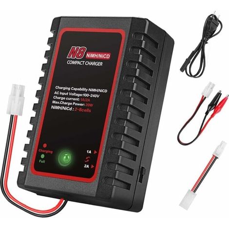 Nimh-ladegerät Für Nimh/nicd-batterien (2-8s), Intelligentes Ladegerät Für Drohnen, Boote, Autos, Airsoft Und Rc-fahrzeuge, Rc-ladegerät Für Nimh/nicd-batterien Mit Standard-/mini-tamiya-stecker - Lia