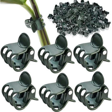 Blumenclips 1,5 Cm, 100er Pack Pflanzenclips Für Kletterpflanzen, Gärtnerische Stützclips, Clips Für Kletternde Blumen