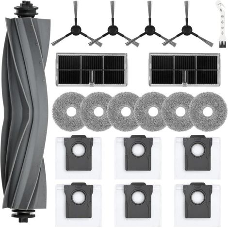 Set Mit 20 Zubehörteilen Für Dreame L10s Ultra Gen 2 / Mova E30 Ultra / L40 Ultra Ae / L10s Pro Ultra Heat, 1 Hauptbürste, 6 Staubbeutel, 6 Wischmopps, 4 Seitenbürsten, 2 Filter