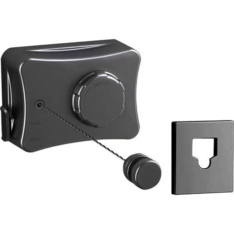 Einziehbare Wäscheleine, Wandmontierter Indoor-wäscheständer Zum Trocknen Von Nasser Und Trockener Kleidung An Robusten 5 M Langen Außenwäscheseilen (schwarz)