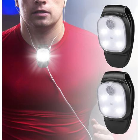 2er Set Led-klemmleuchten, Usb-aufladbare Reflektierende Klemmleuchten, 4 Lichtmodi, Mini-stirnlampe Für Outdoor-laufen, Joggen, Angeln
