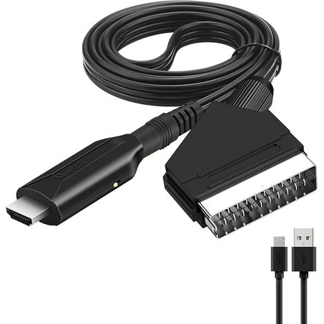 Scart-zu-hdmi-konverter, Audio-video-adapter Für Hdtv/dvd/receiver/ps3/pal/ntsc, Stromversorgungsadapter