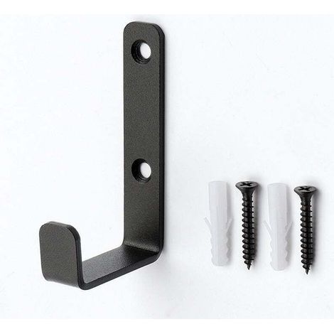 4er-set Robuster Wandhaken, J-förmige Garage-haken, Universelle Schwarze Schraubhaken, Robuste Schraubhaken, Garage-haken, Wandhaken, Robuste Wandhaken
