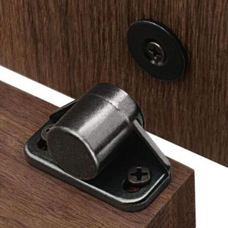 Schranktürmagnete, 1 Stück Schwarze Schranktürmagnete Mit Schrauben, Magnetische Anziehung Aus Zinklegierung