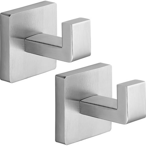Quadratische Wand-handtuchhalter Aus Robustem Edelstahl, Für Badezimmer, Küche, Schlafzimmer, Hotel, Gebürstete Nickel-oberfläche (2er-pack)