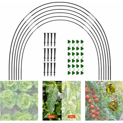 18-teiliges Set Garten-gewächshaus-bögen, Tunnelgewächshaus-bögen, Pflanzenwachstums-tunnelstützen, Gartengewächshaus-rahmen Aus Glasfaser